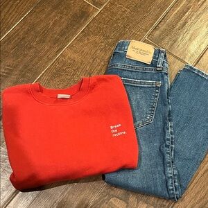 Boys Bundle Set Sweatshirt and Blue Jeans Set